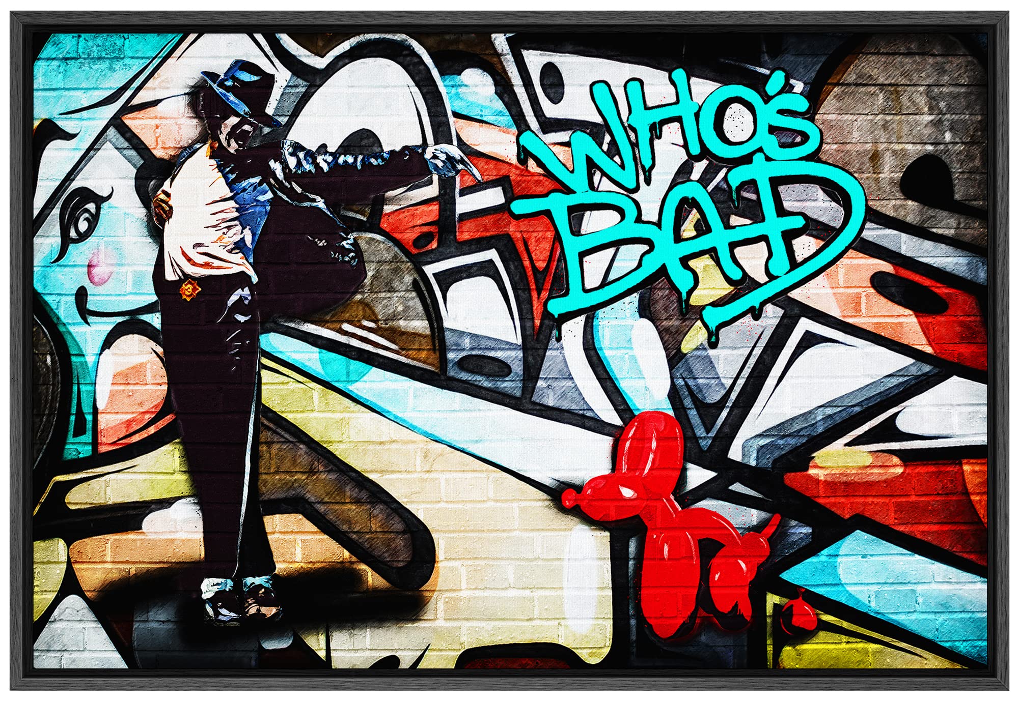 Amazon.com: SIGNWIN Framed Canvas Wall Art Michael Jackson Who's